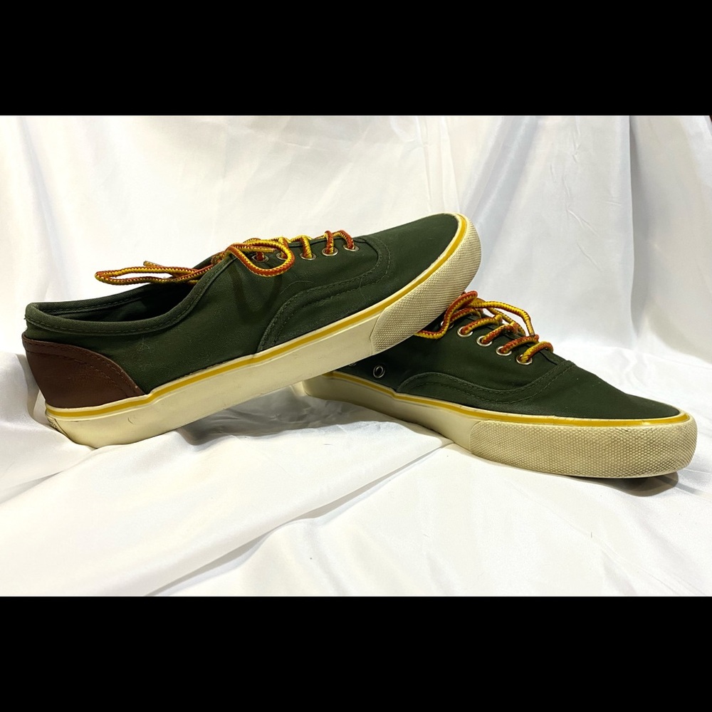 American Eagle green and brown loafers